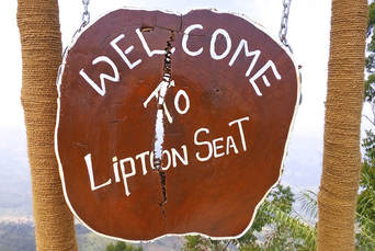 Welcome signboard at Lipton Seat near Haputale 