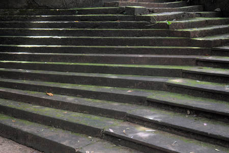 stairway at the entrance court of Lunuganga Estate