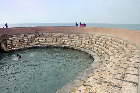 Keerimalai baths at the coast of Sri Lanka's Jaffna Peninsula 