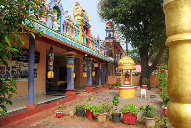 new buildings of Naguleshvaram temple in Keerimalai on Jaffna Peninsula