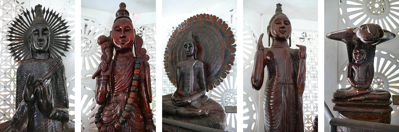 donated Buddha sculpturs in museum of Dimbulagala Raja Maha Viharaya