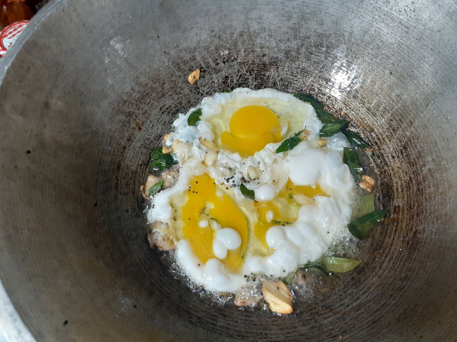 fried eggs for noodles Sri Lanka style