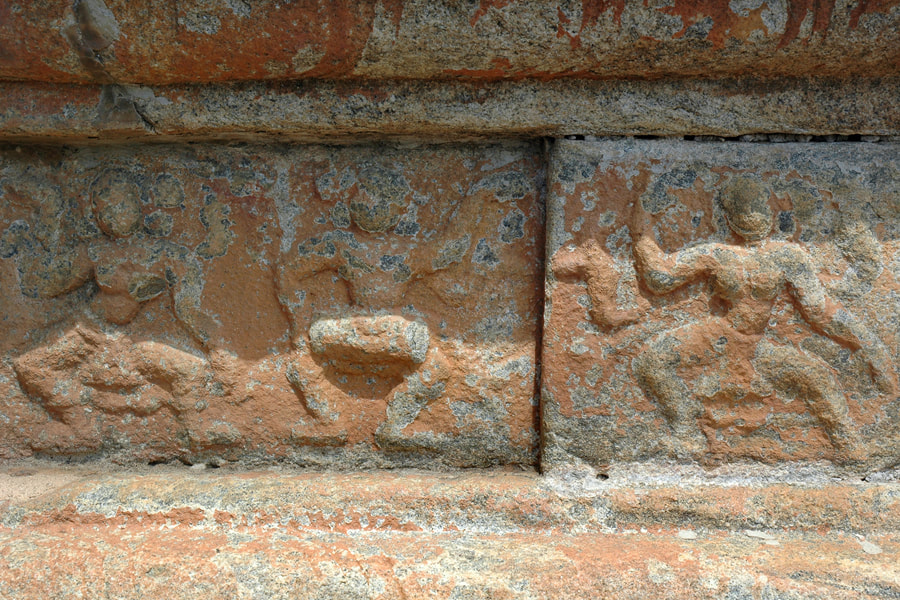 frieze of dancers at the vestibule of Gadaladeniya