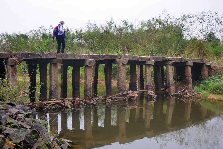 ancient Sri Lankan stone bridge near Mihintale