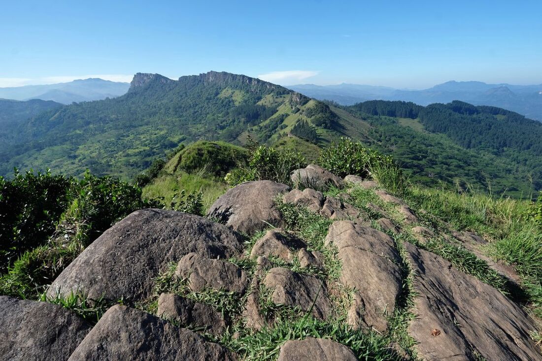 Hanthana range with the ridge of Katusu Konda near Kandy in Sri Lanka