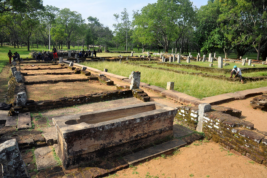 Ruins of ancient Ayurvedic hospital in Mihintale