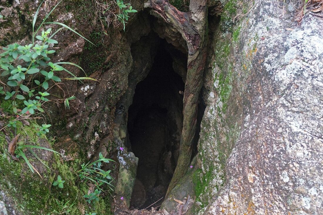 one of the small Shtripura Caves near Lunuwatta in Sri Lanka's Uva Province