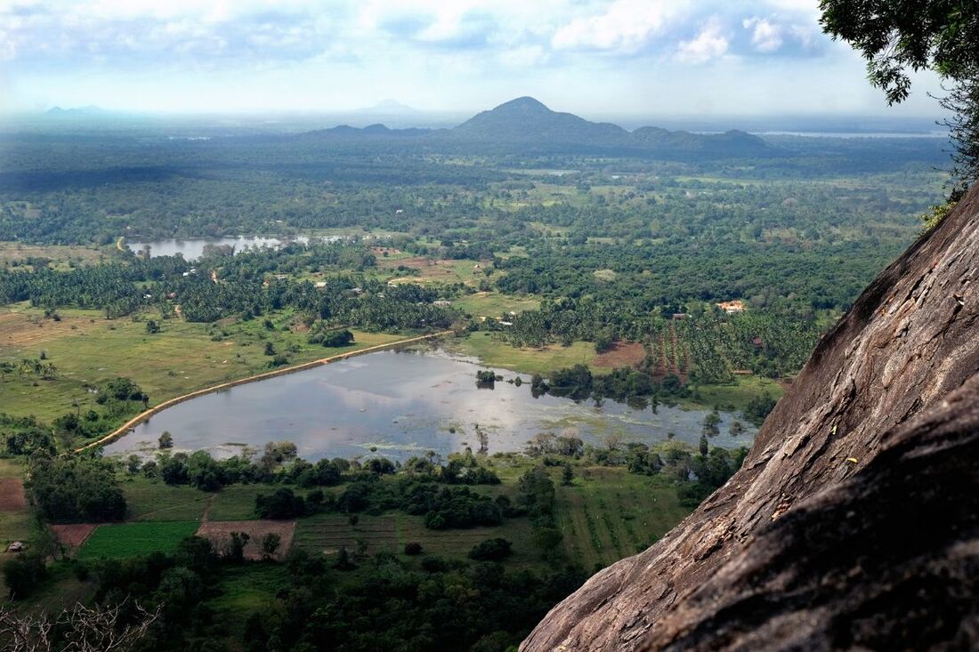 view from Katupotha Kanda to the plains of Anuradhapura in Sri Lanka's North-Central Province