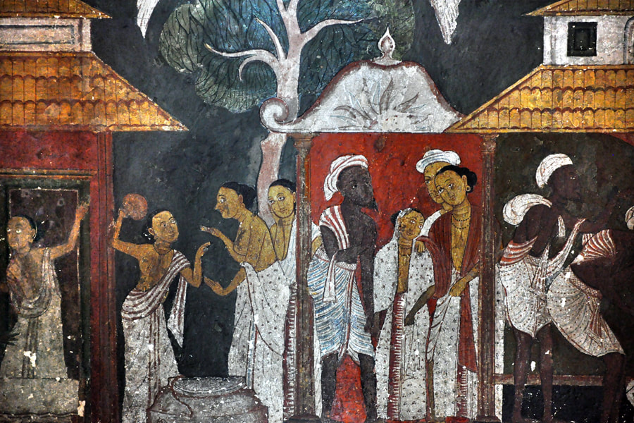 Jataka painting in the Kandyan style in Kelaniya