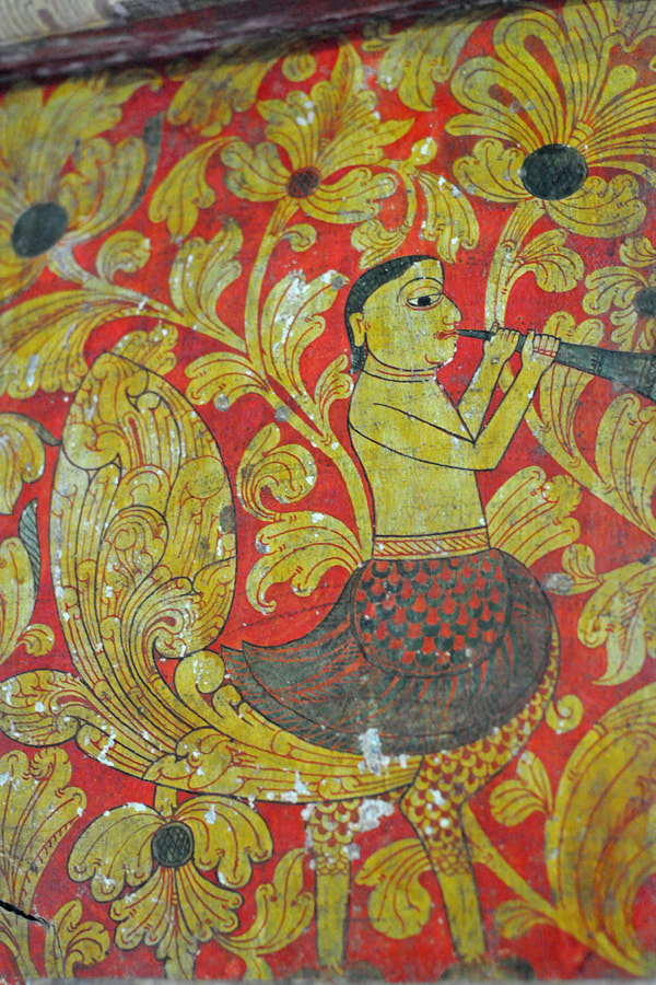 Kinnara painted in the Gadaladeniya temple