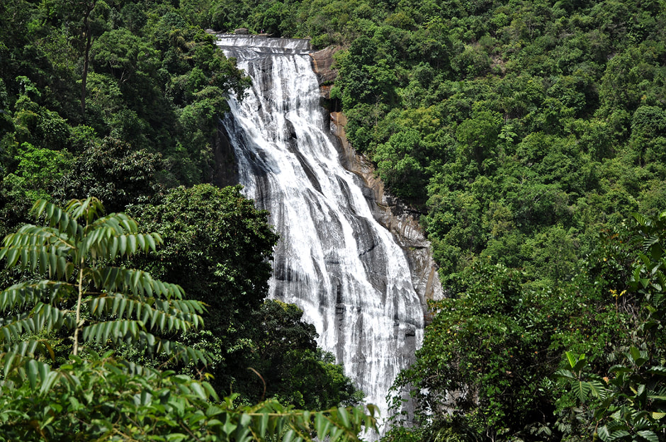 Kirindi Ella waterfall near Pelmadulla in Sri Lanka