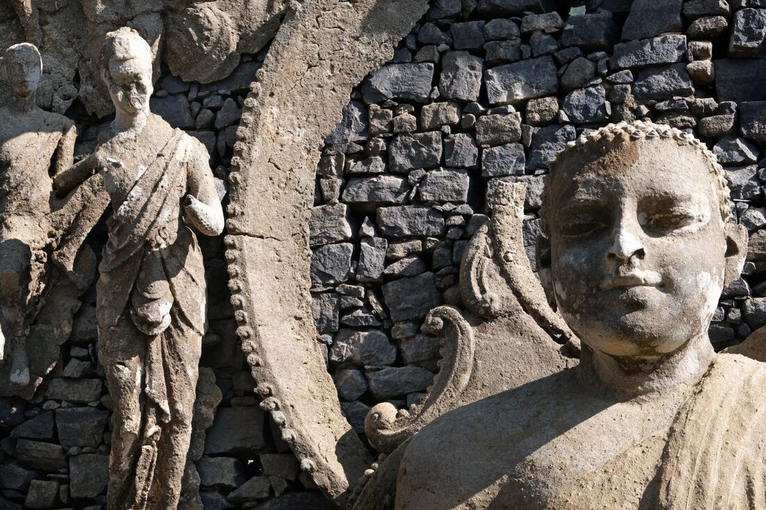 Budhha statue of the Kadodara Temple usually flooded by the Kotmale reservoir in Sri Lanka