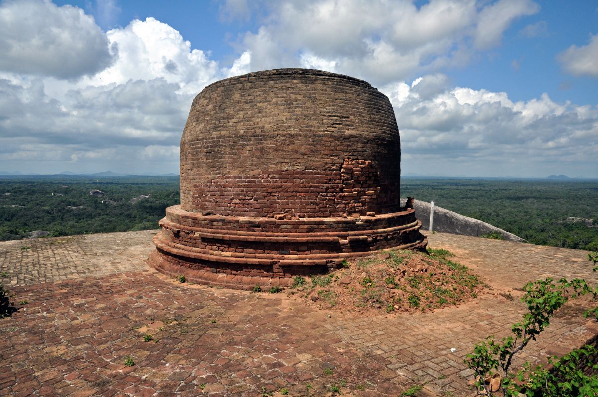 stupa at the top of Kudumbigala Rock in Sri Lanka's Eastern Province