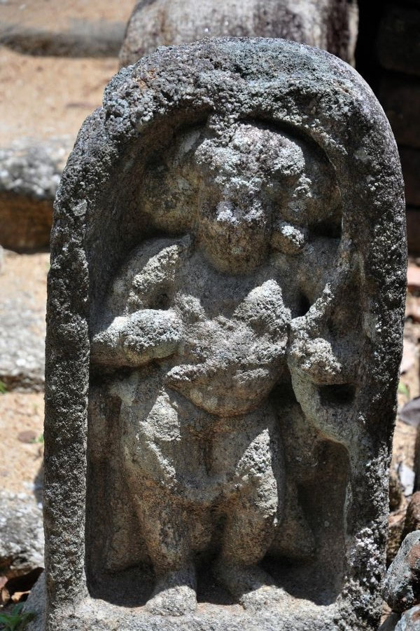 gnome as guard stone in Lahugala in Sri Lanka's Ampara District