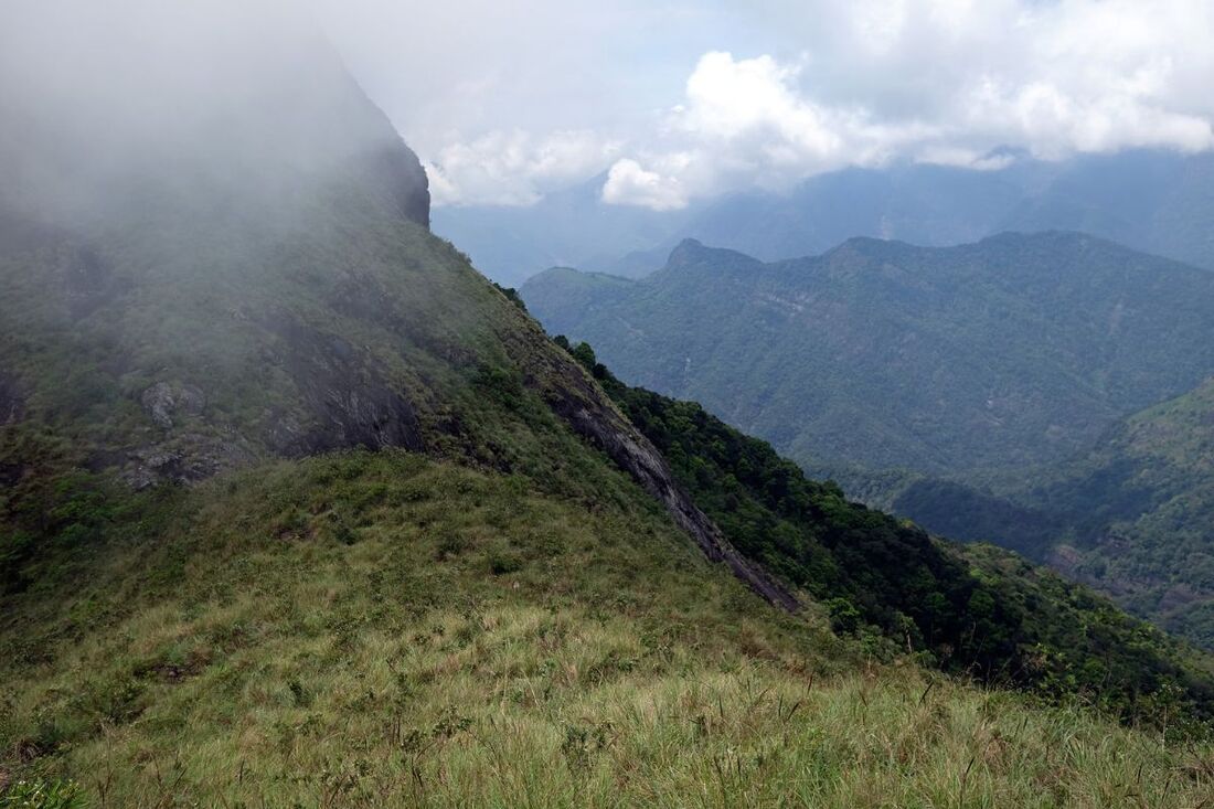 view from the pass between Komalewa and Meeriyagolla to the central area of Sri Lanka's Knuckles Range