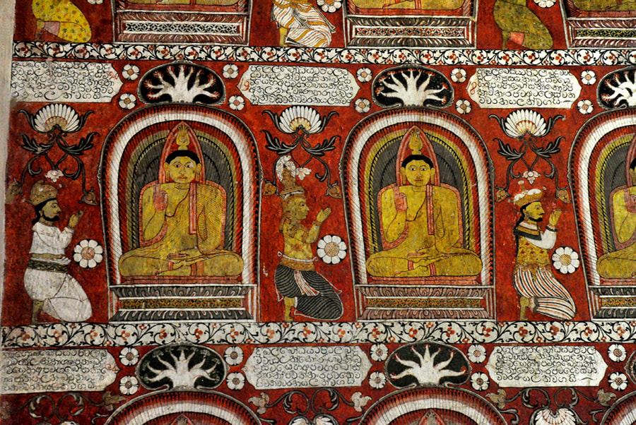 Kandyyan paintings of Suvisi Vivarana in Lankatilaka
