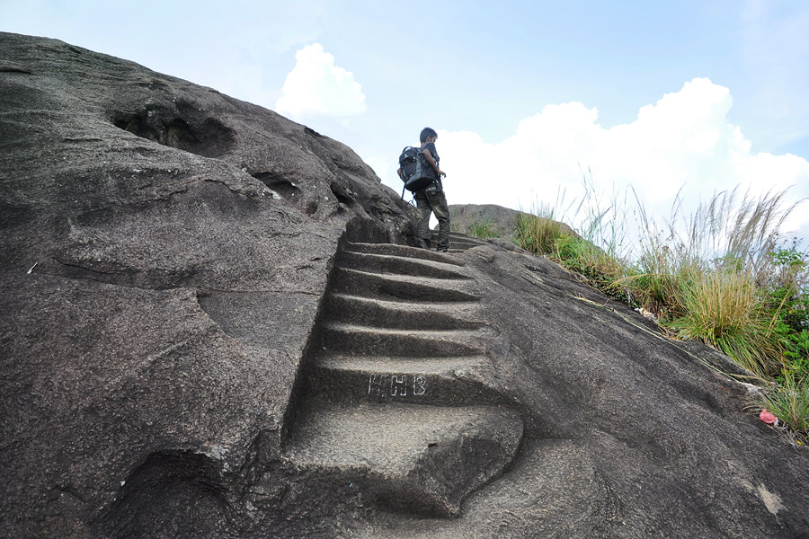 stairway to Maligatenna Hill in Sri Lanka 