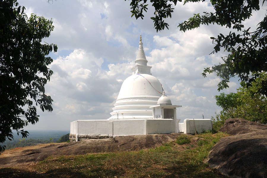 stupa at highest point of Gampaha District in Western Province