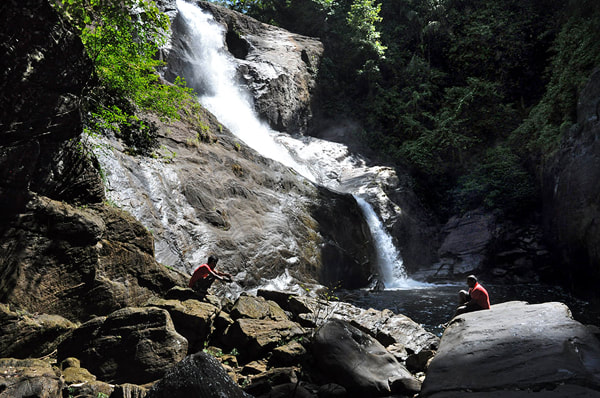 Manaketi waterfalls near Kitulgala in Sri Lanka