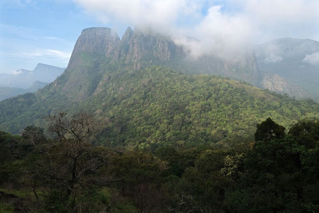 Gal Thuna in Sri Lanka's Knuckles Range seen from Mathalagala alias Dewalagala Plains