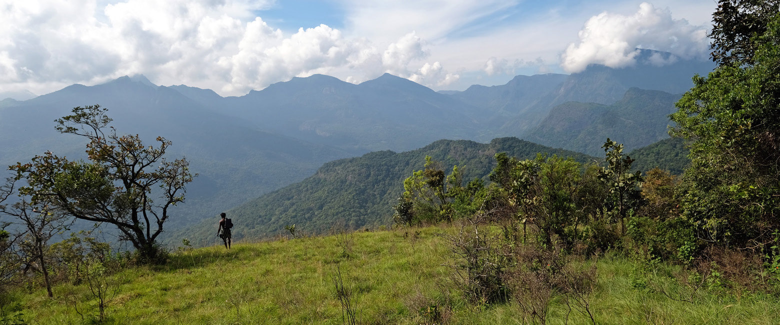view from Mathalagala plains to the valley of Meemure in Sri Lanka's Knuckles Range