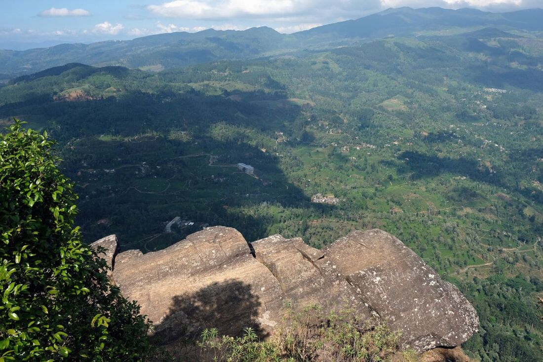 view from Peacock Hill to Pussellawa in Sri Lanka's Nuwara Eliya tea region