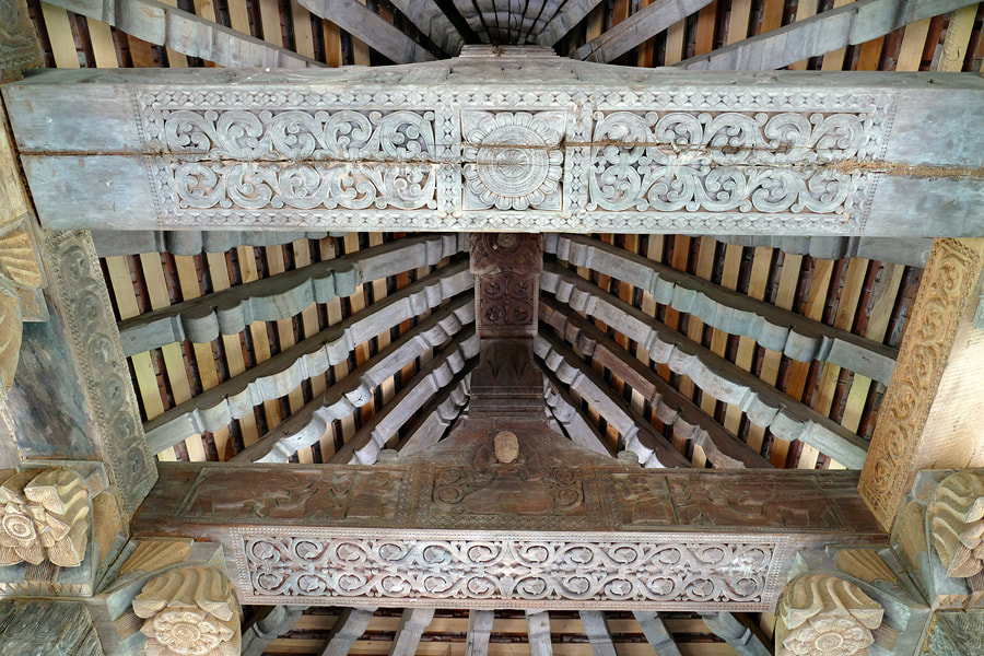 ceiling of the Panavitiya Ambalama in Kurunegala District