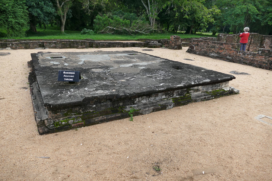 Throne in the citadel of Parakramabahu in Panduwasnuwara