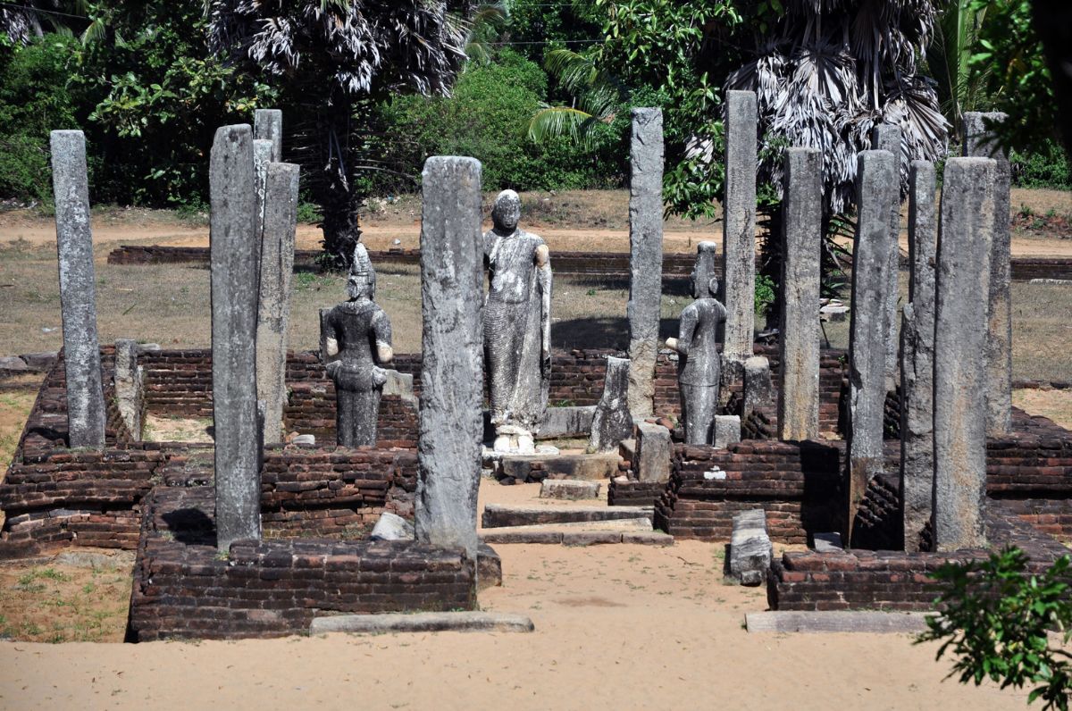arcaeological site of Mudu Mahavihara in Potuvil in Sri Lanka