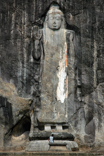 Buduruwagala rock-cut Buddha statue