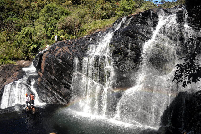 Baker's Falls on Horton Plains in Sri Lanka