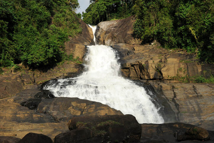 Waterfalls of Bopath Ella in Ratnapura District