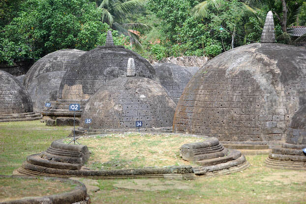 Kandarodai aka Kadurugoda mini stupas on Jaffna Peninsula