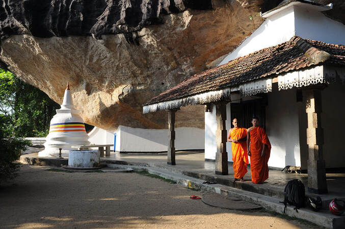 Meda Maluwa cave temple in Varana in western Sri Lanka