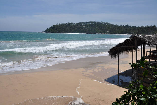 Mirissa beach near Weligama at Sri Lanka's south coast