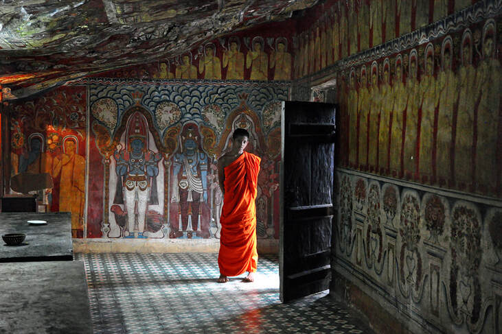 Mulkirigala cave temple in southern Sri Lanka