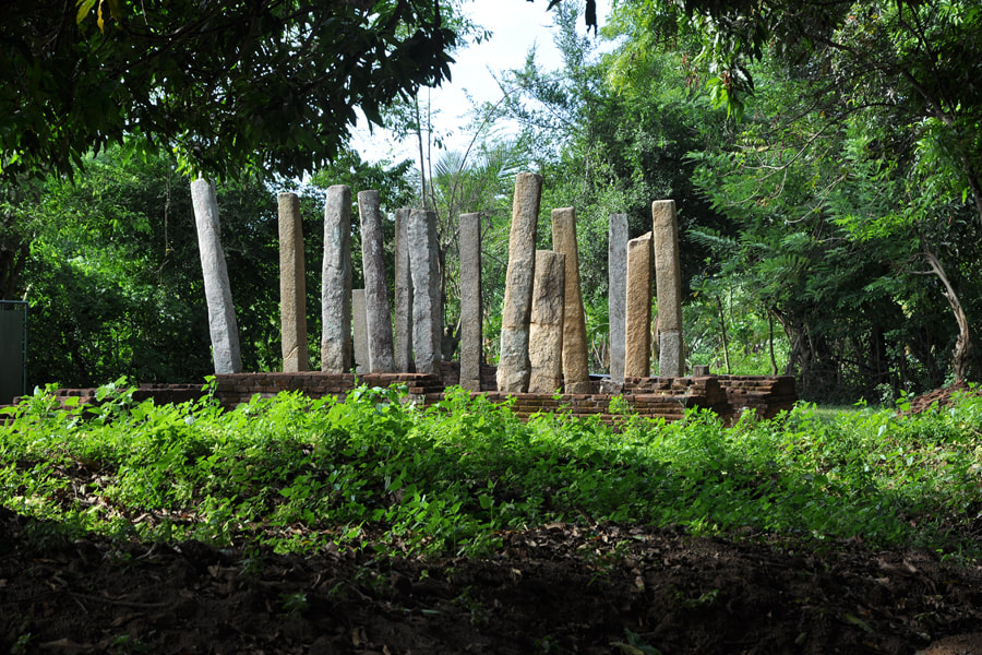 ruins of the ancient Ramba Vihara temple in the jungle of southern Sri Lanka 