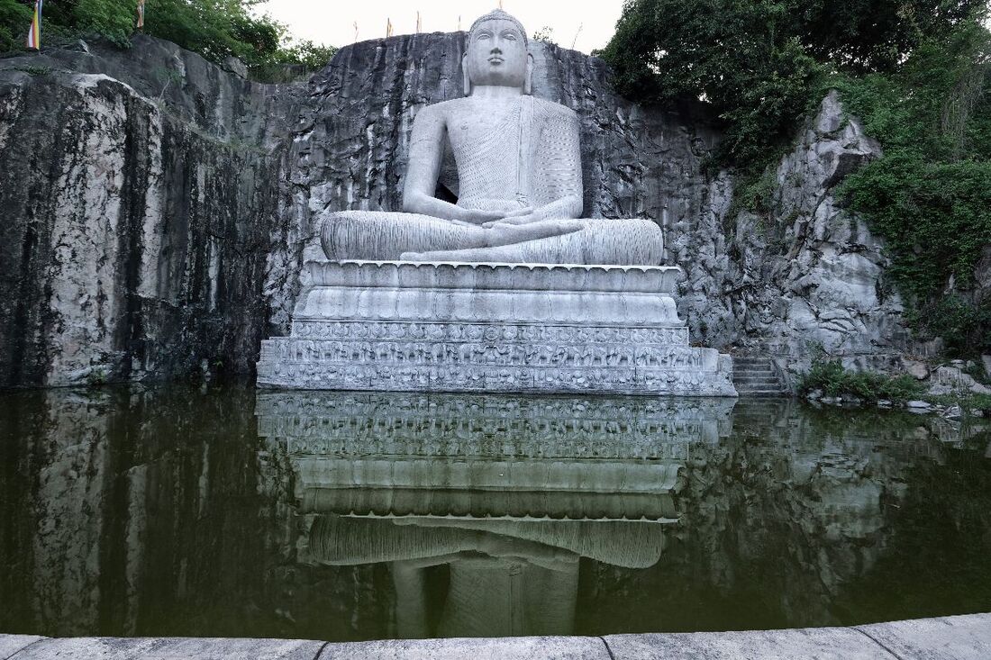 world-record Samadhi Buddha Statue carved from granite in Rambodagalla in Sri Lanka