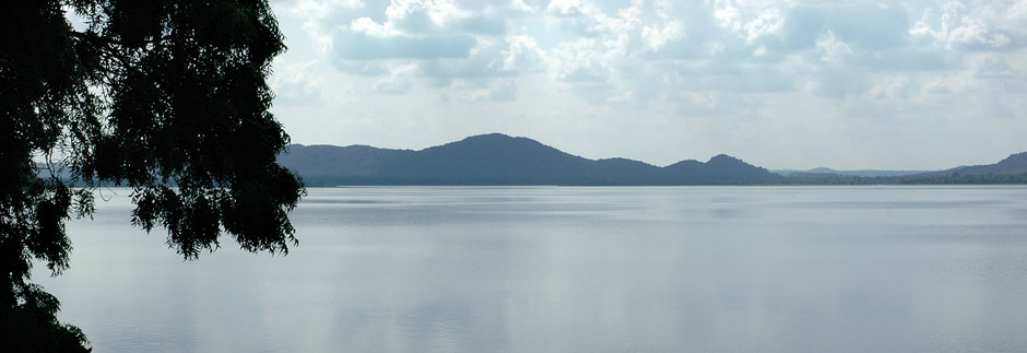 ancient Minneriya reservoir in Sri Lanka