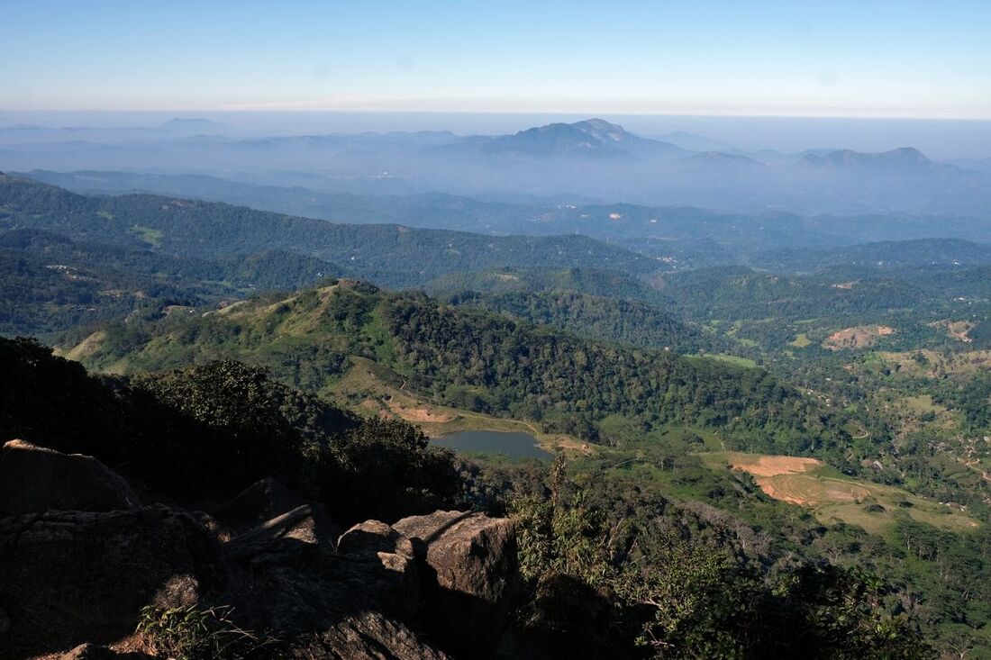 Ethipola summit behind Matale Valley seen from the Sri Lanka's great vantage point of Riverston