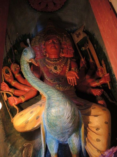 Skanda alias Kataragama statue in Lankatilaka