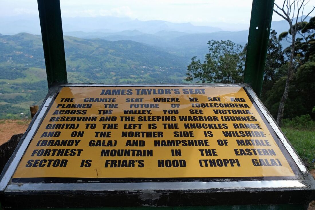 James Taylor's seat board in Loolecondera Tea Estate in the central highlands of Sri Lanka