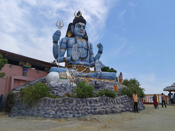 Shiva statue in Thirkoneshwaram temple in Trincomalee